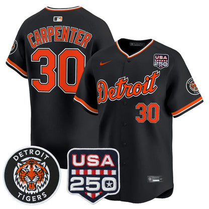 Men's Detroit Tigers 2026 Alternate Vapor Premier Limited Jersey - 250America Patch - All Stitched