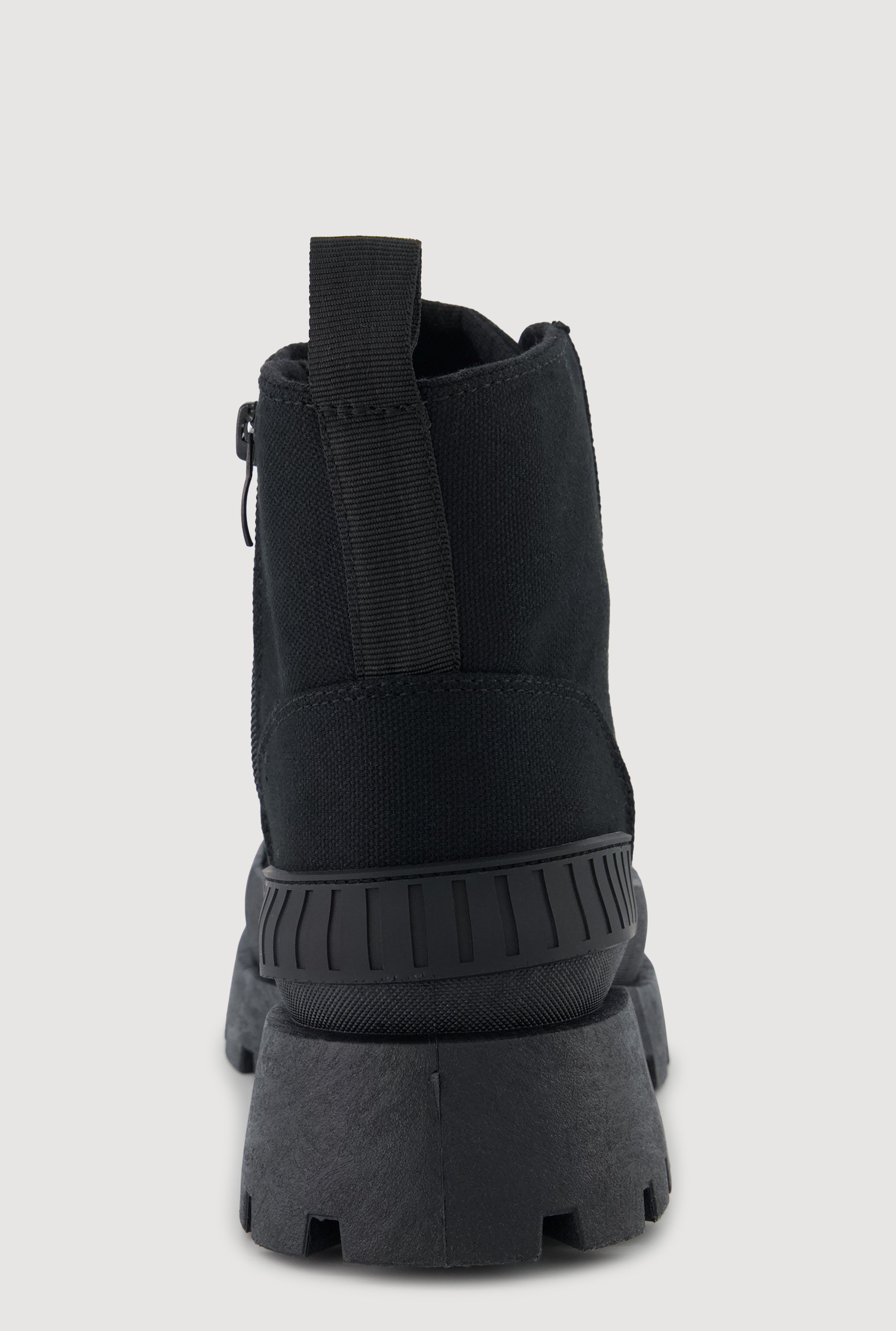 Cap Toe Lace Up Side Zip Combat Boots