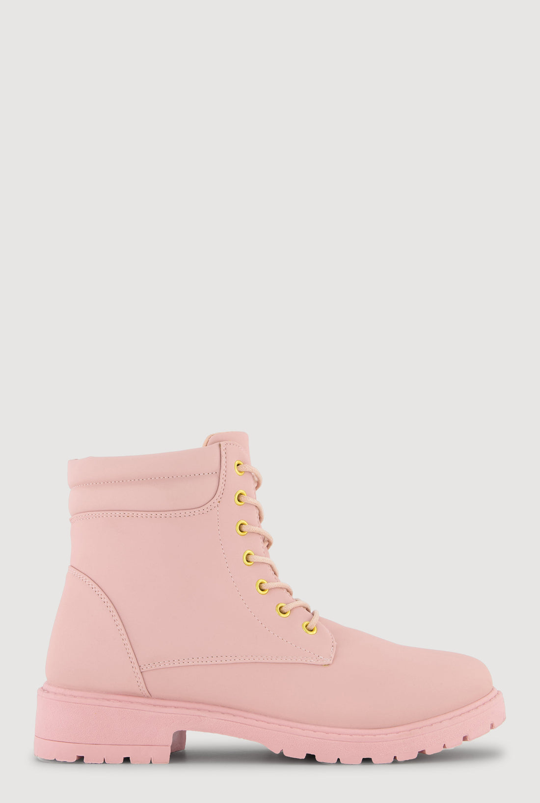 Lace Up Block Heel Combat Boots