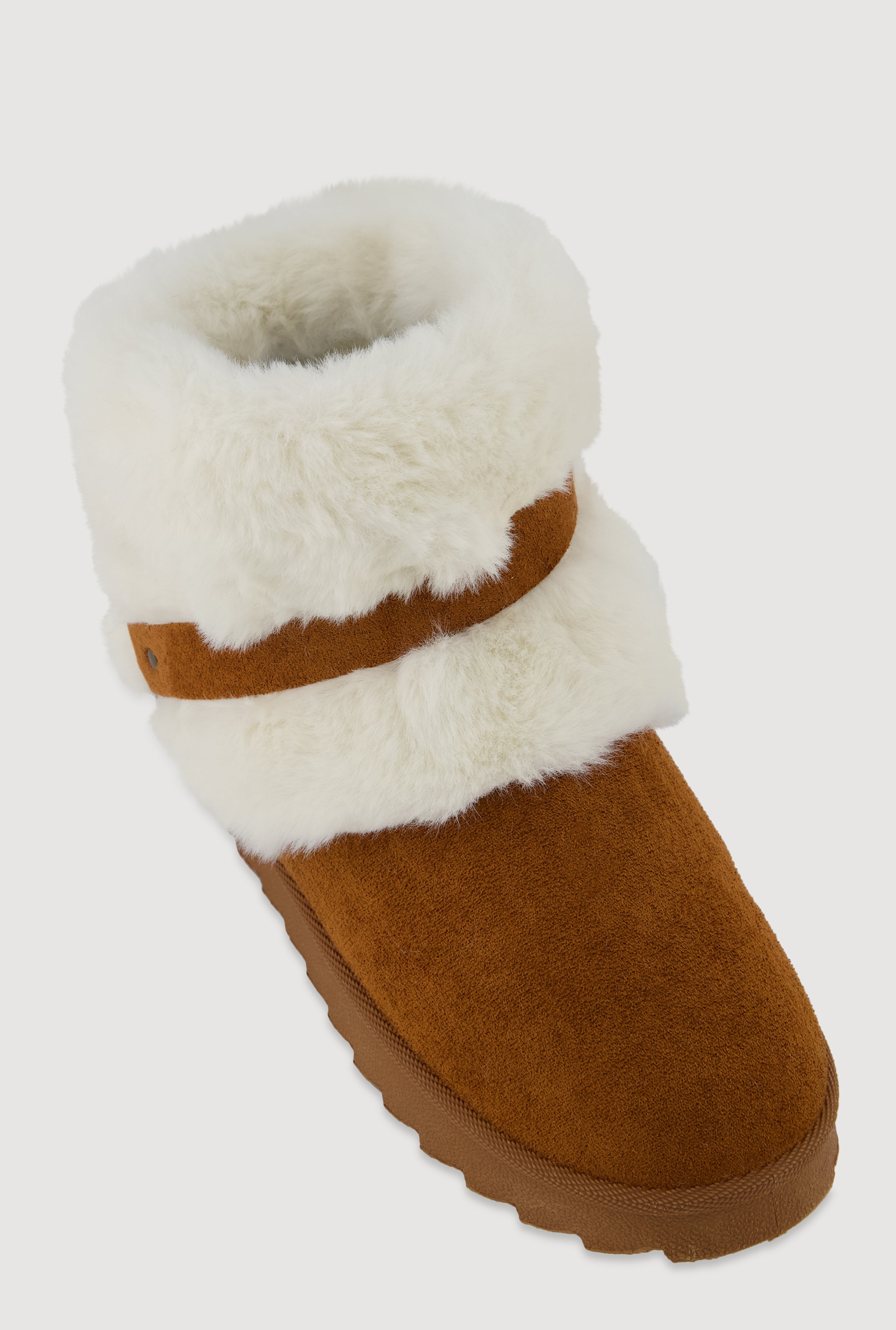 Faux Fur Cuff O-Ring Harness Booties