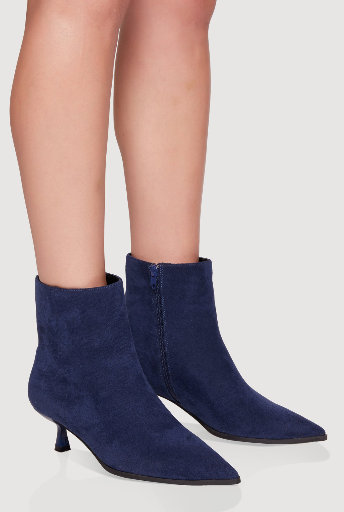 Pointed Toe Spool Heel Ankle Booties