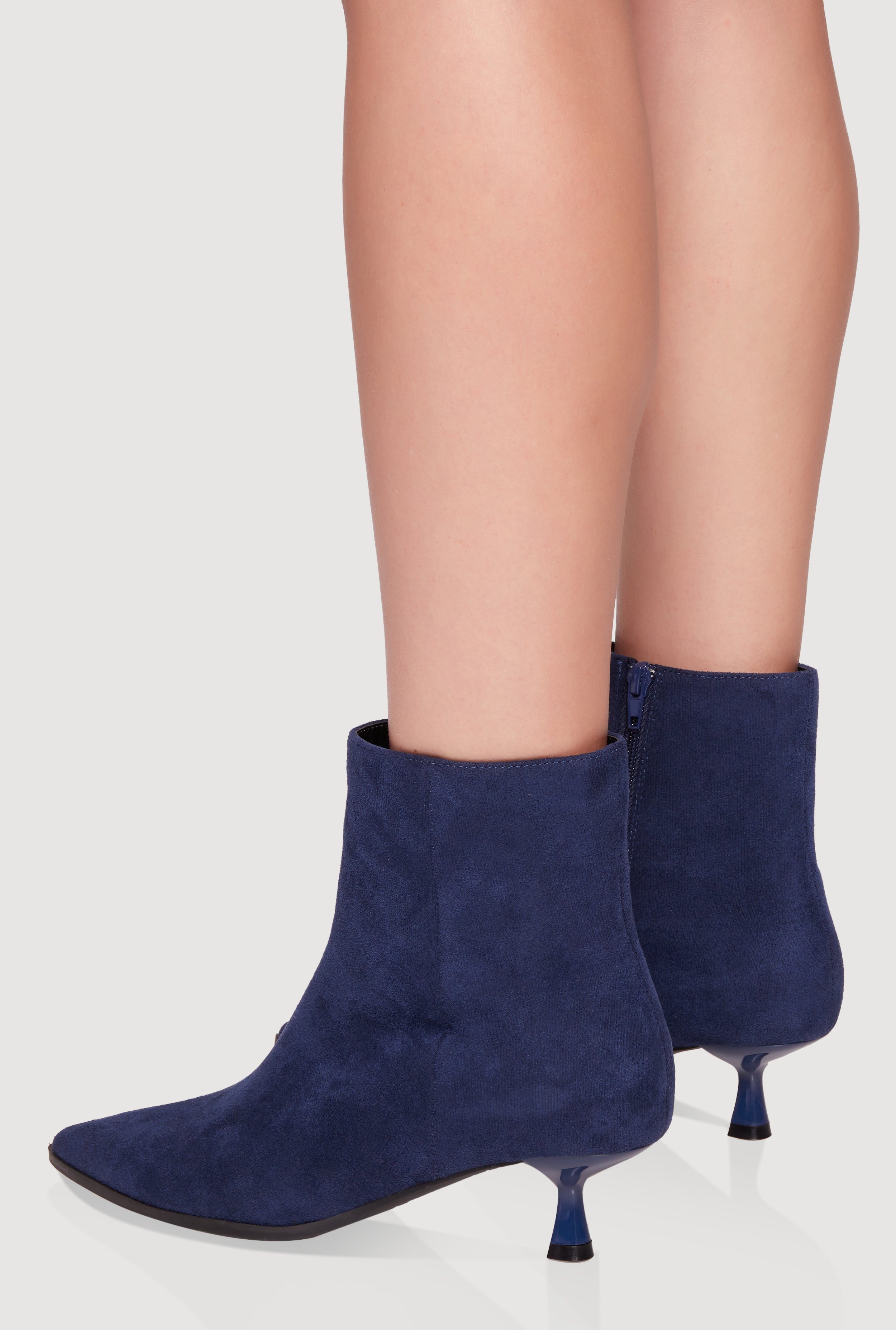Pointed Toe Spool Heel Ankle Booties