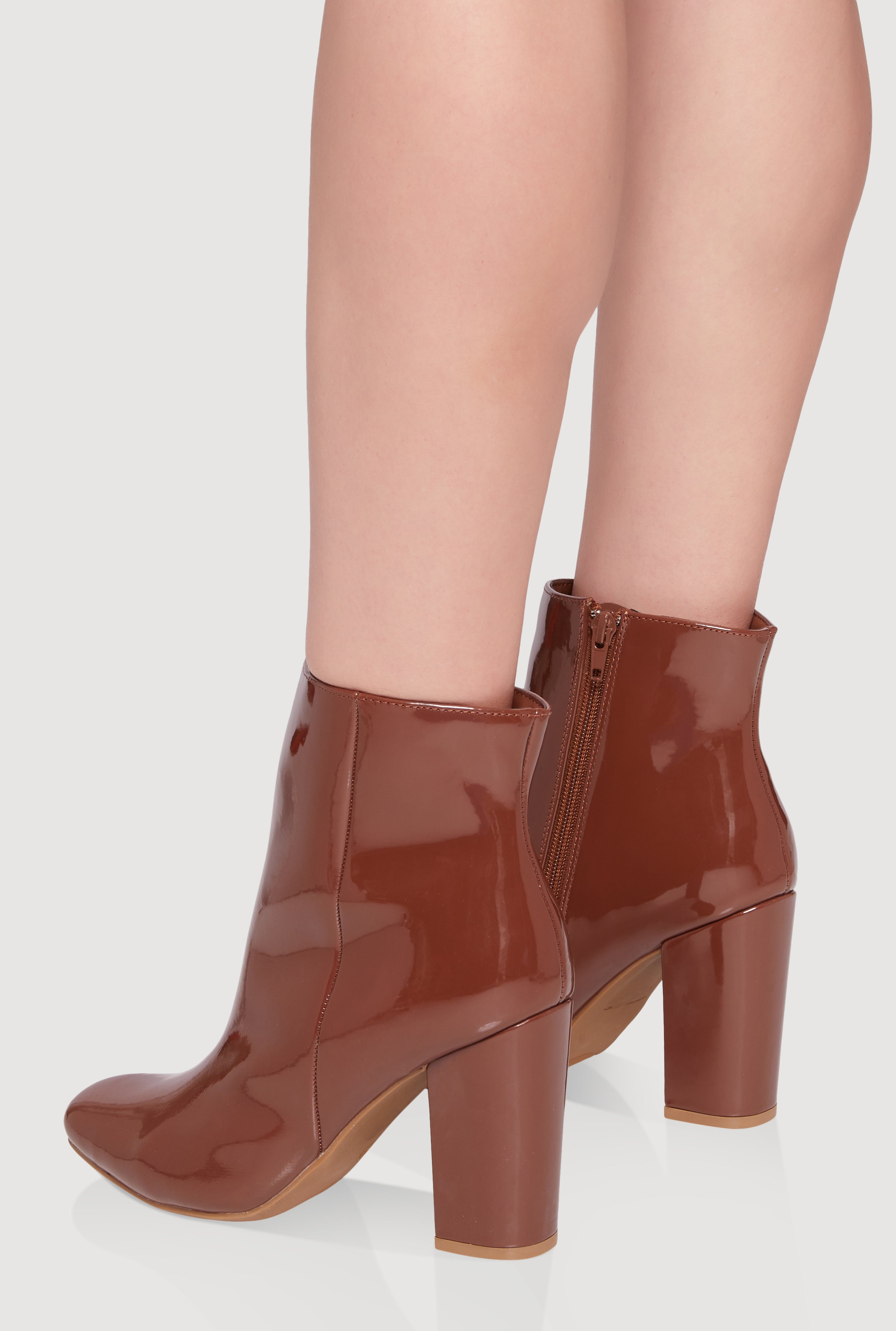Trendy Almond Toe Block Heel Booties