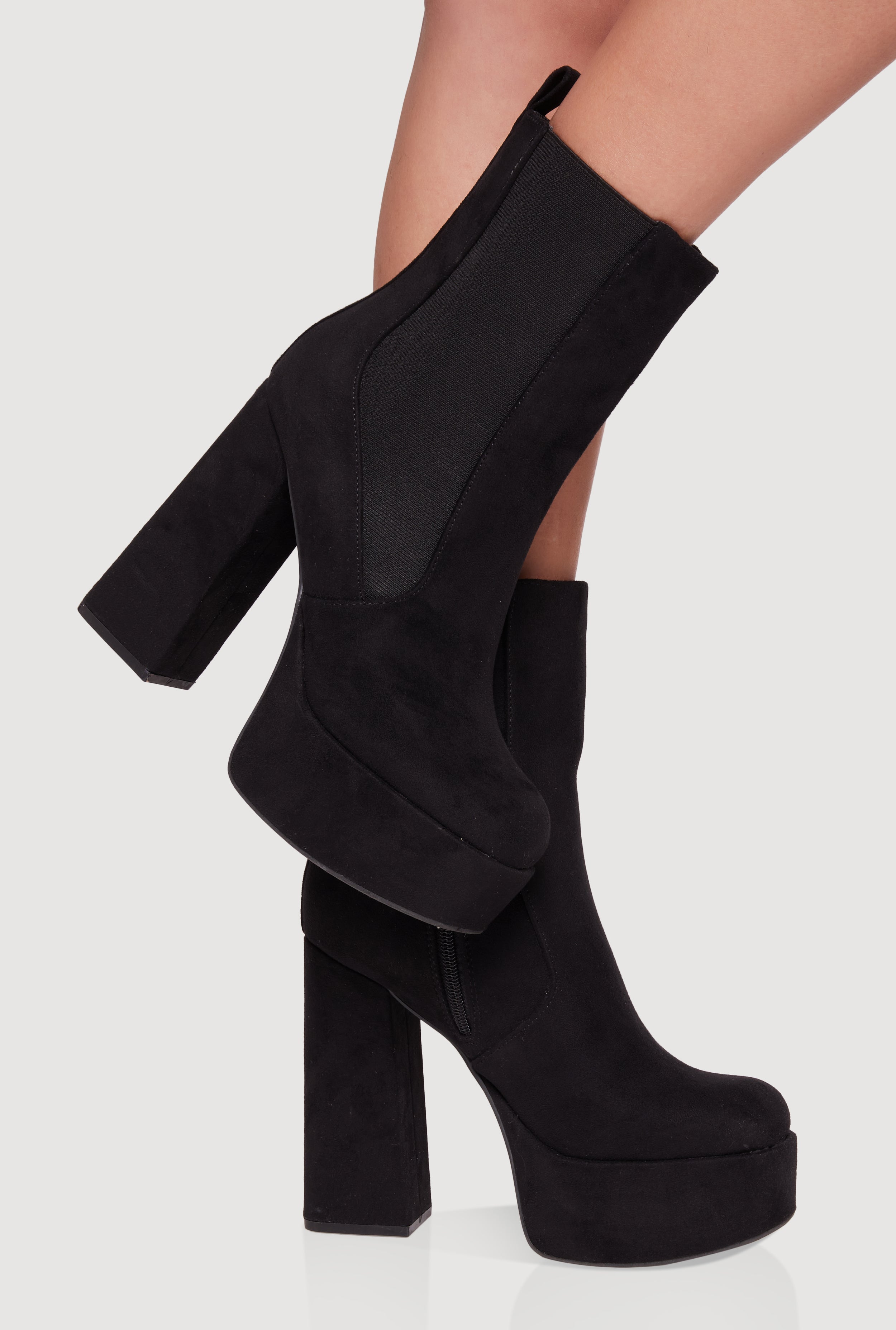 Ultra High Heel Platform Chelsea Boots