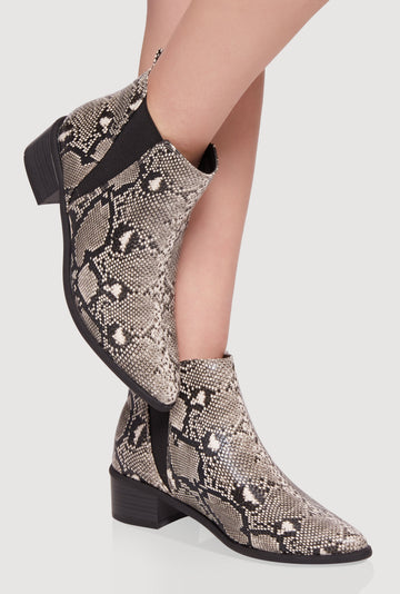 Trendy Pointy Toe Block Heel Chelsea Boots