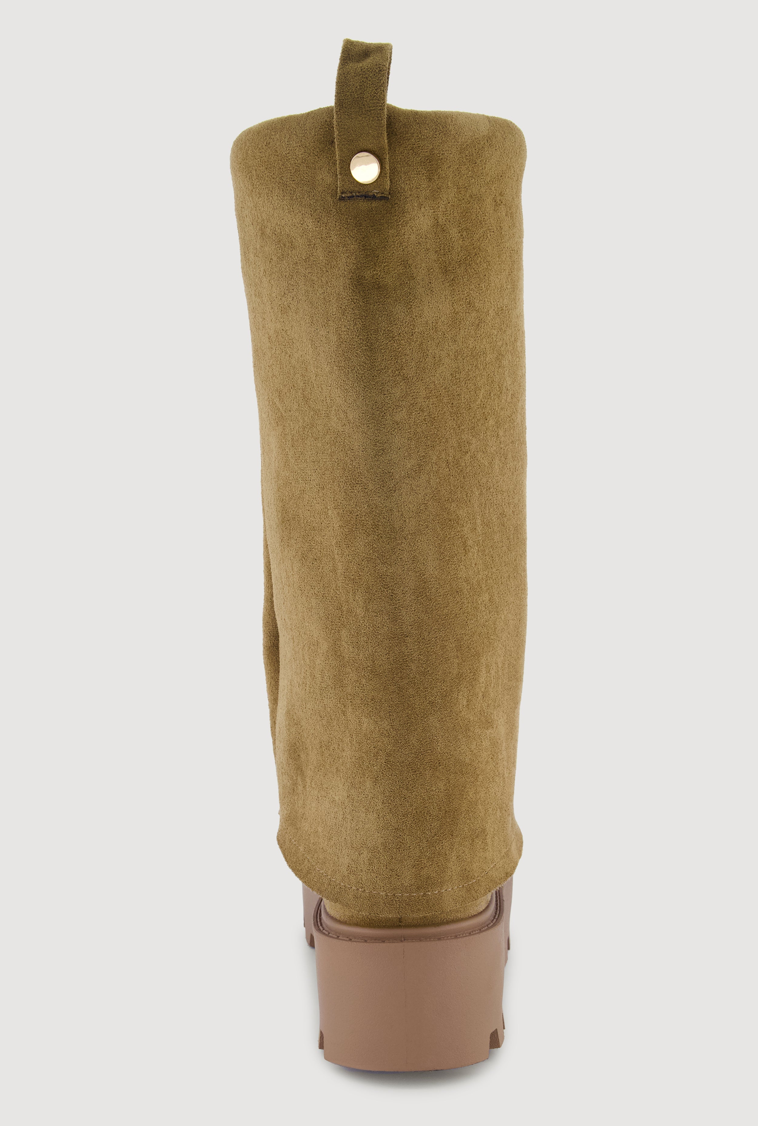 Faux Suede Lug Sole Platform Slouch Boots