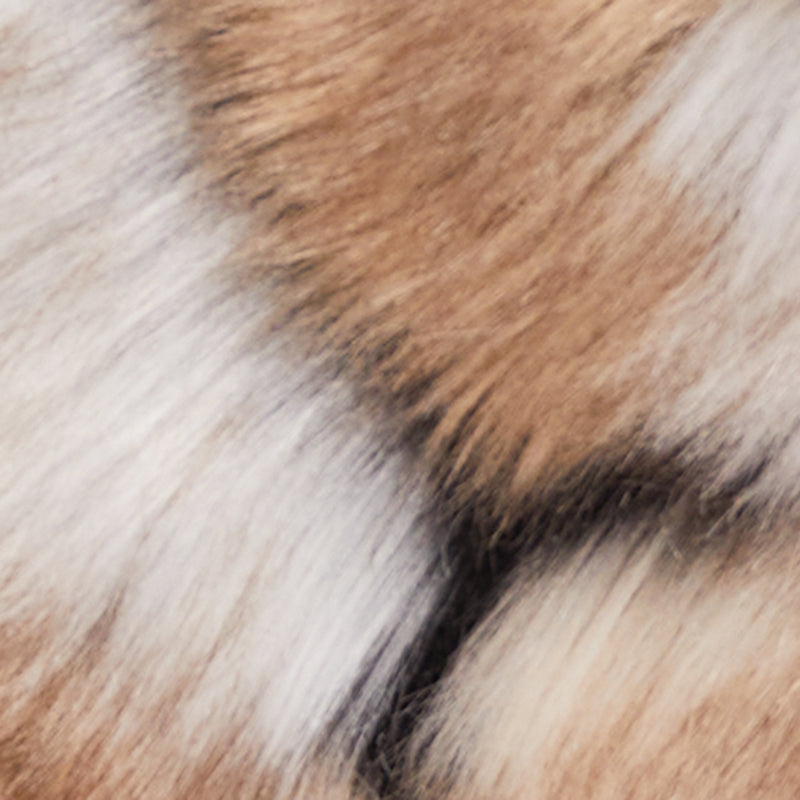 Round Toe Color Blocked Faux Fur Boots