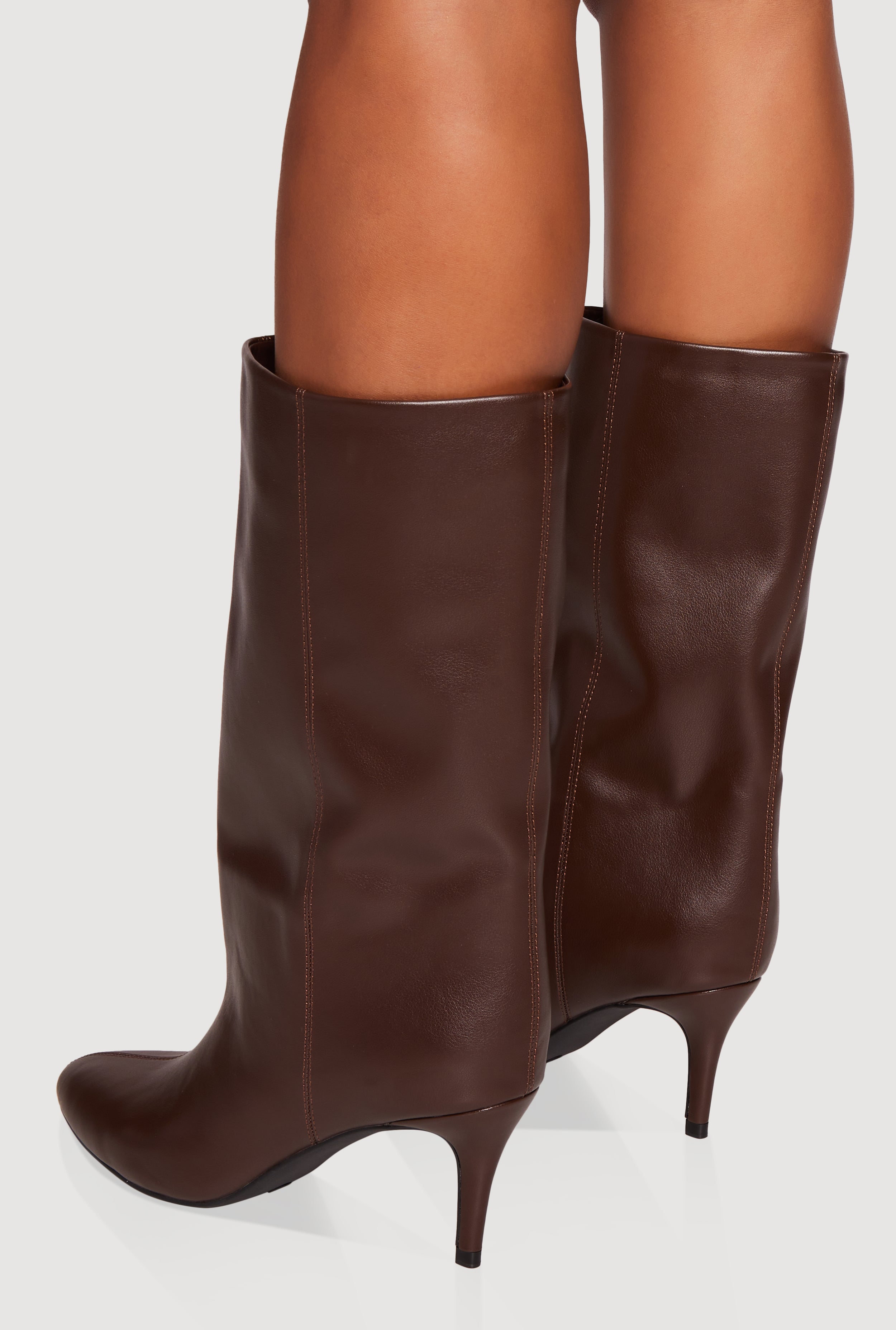 Mid-Calf Pointed Toe Stiletto Boots