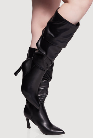 Chic Stiletto Tall Slouch Boots
