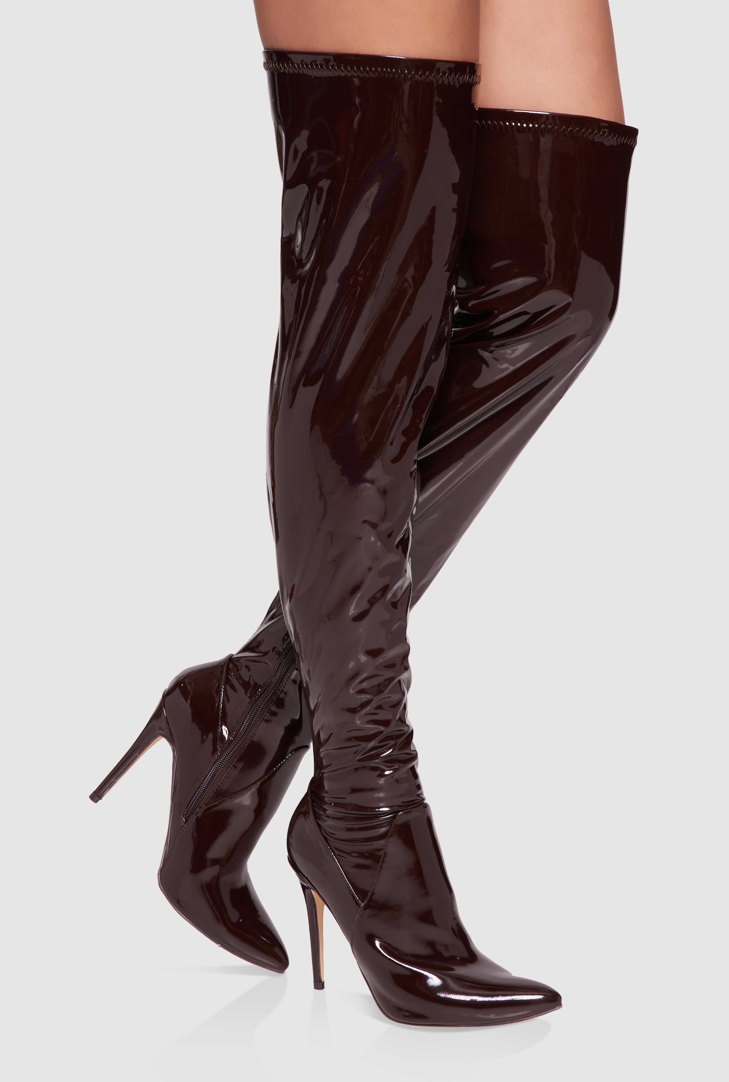 Pointy Toe Thigh High Stiletto Boots