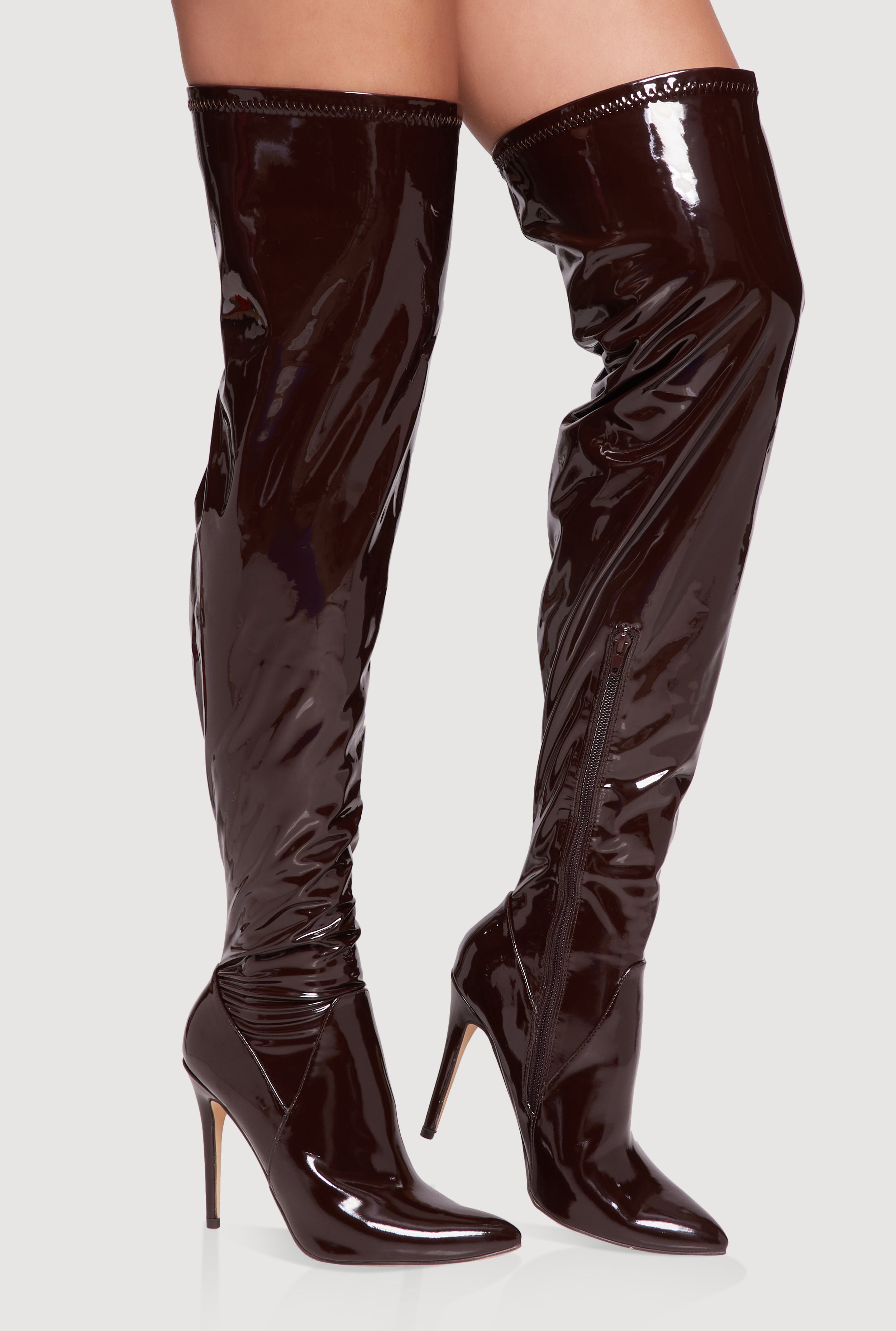 Pointy Toe Thigh High Stiletto Boots