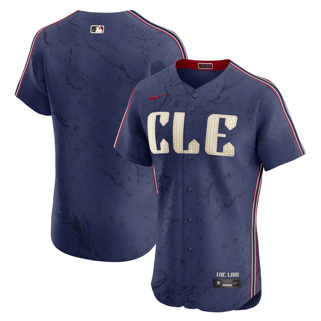 Cleveland Guardians Nike City Connect Elite Jersey - Navy