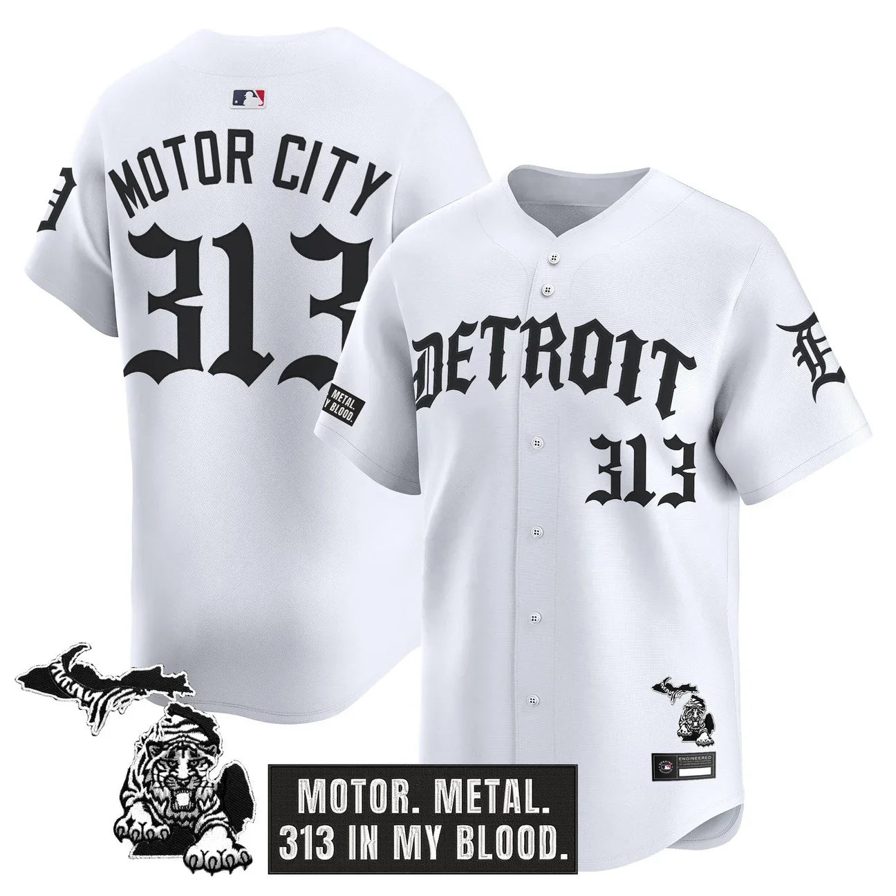 Detroit Tigers 'Old English Edition' Vapor Premier Limited Jersey - All Stitched - White