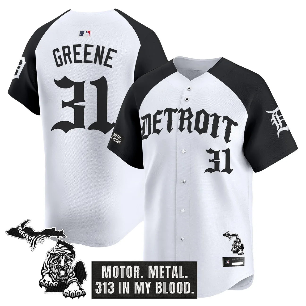Detroit Tigers 'Old English Edition' Vapor Premier Limited Jersey - All Stitched - Alternate