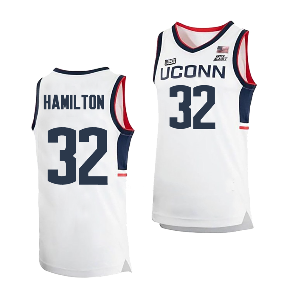 Men's #32 Rip Hamilton UConn Huskies College Basketball Jersey