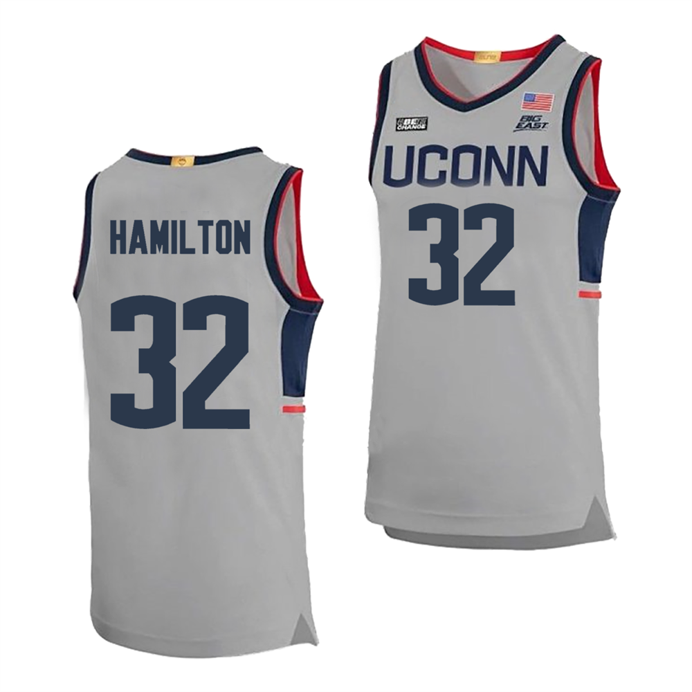 Men's #32 Rip Hamilton UConn Huskies College Basketball Jersey