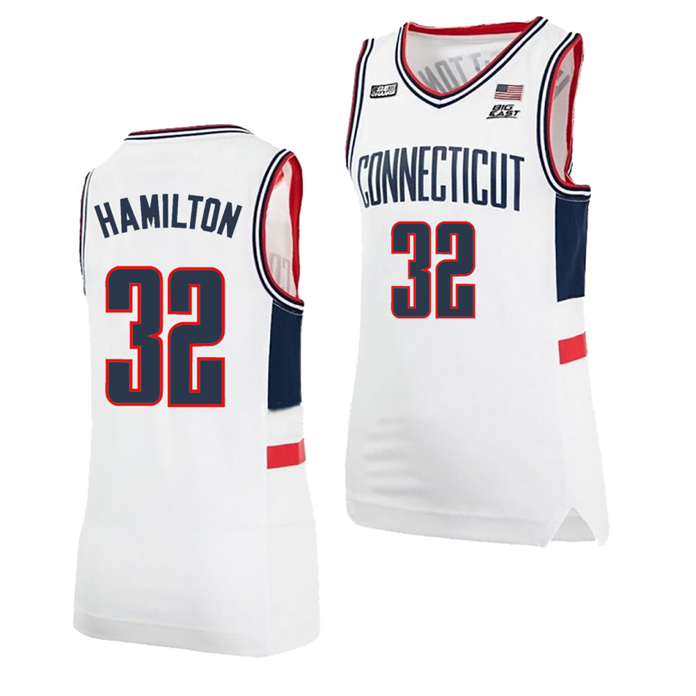 Men's #32 Rip Hamilton UConn Huskies College Basketball Jersey