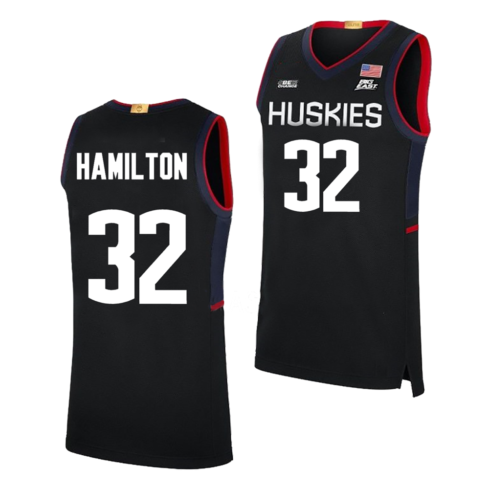 Men's #32 Rip Hamilton UConn Huskies College Basketball Jersey