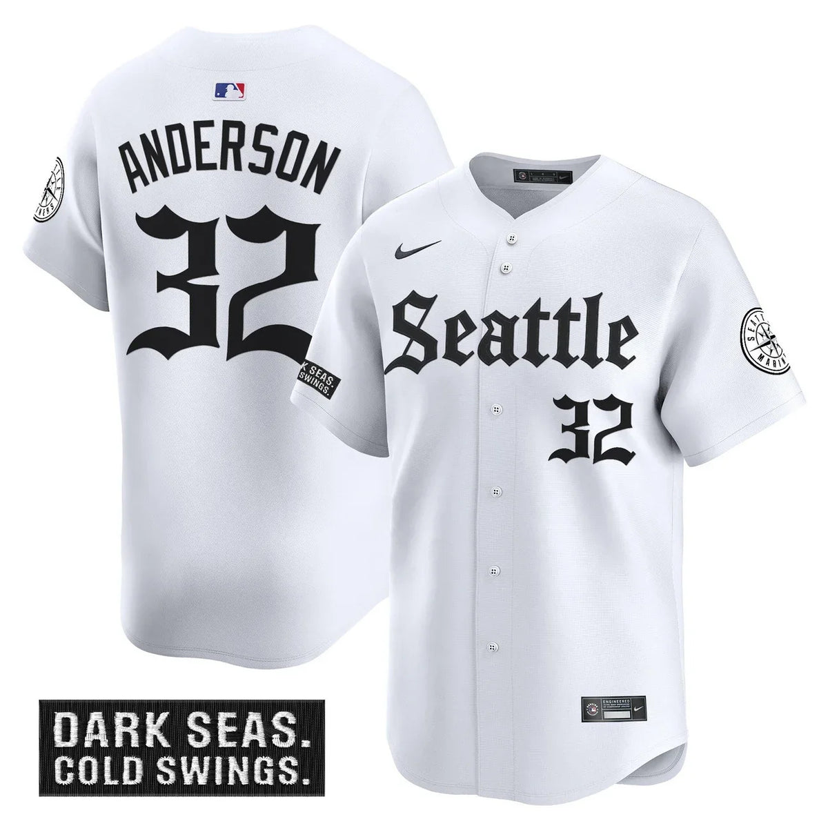 Men's Seattle Mariners 'Deep Sea Gothic Edition' Vapor Premier Limited Jersey - All Stitched