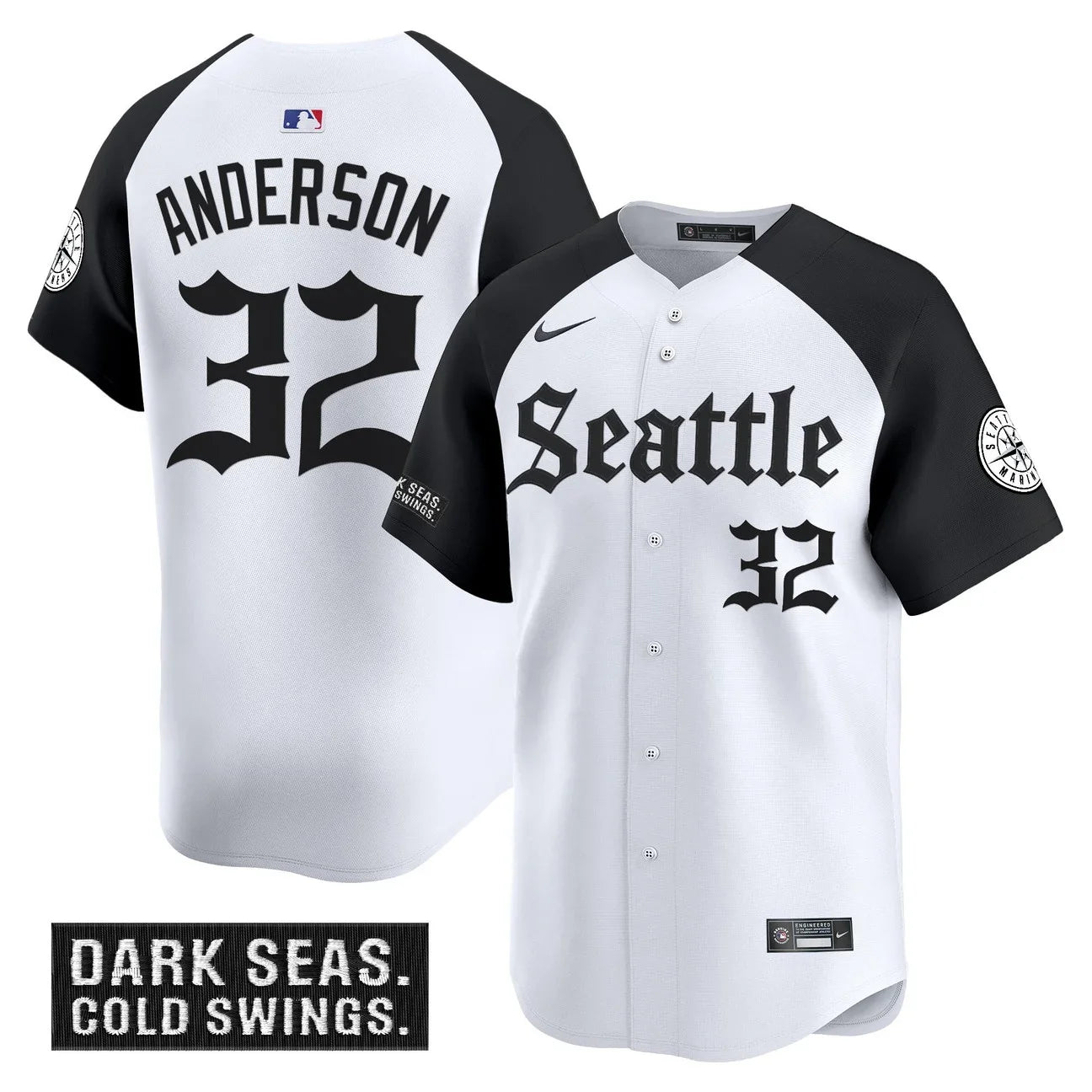 Men's Seattle Mariners 'Deep Sea Gothic Edition' Vapor Premier Limited Jersey - All Stitched