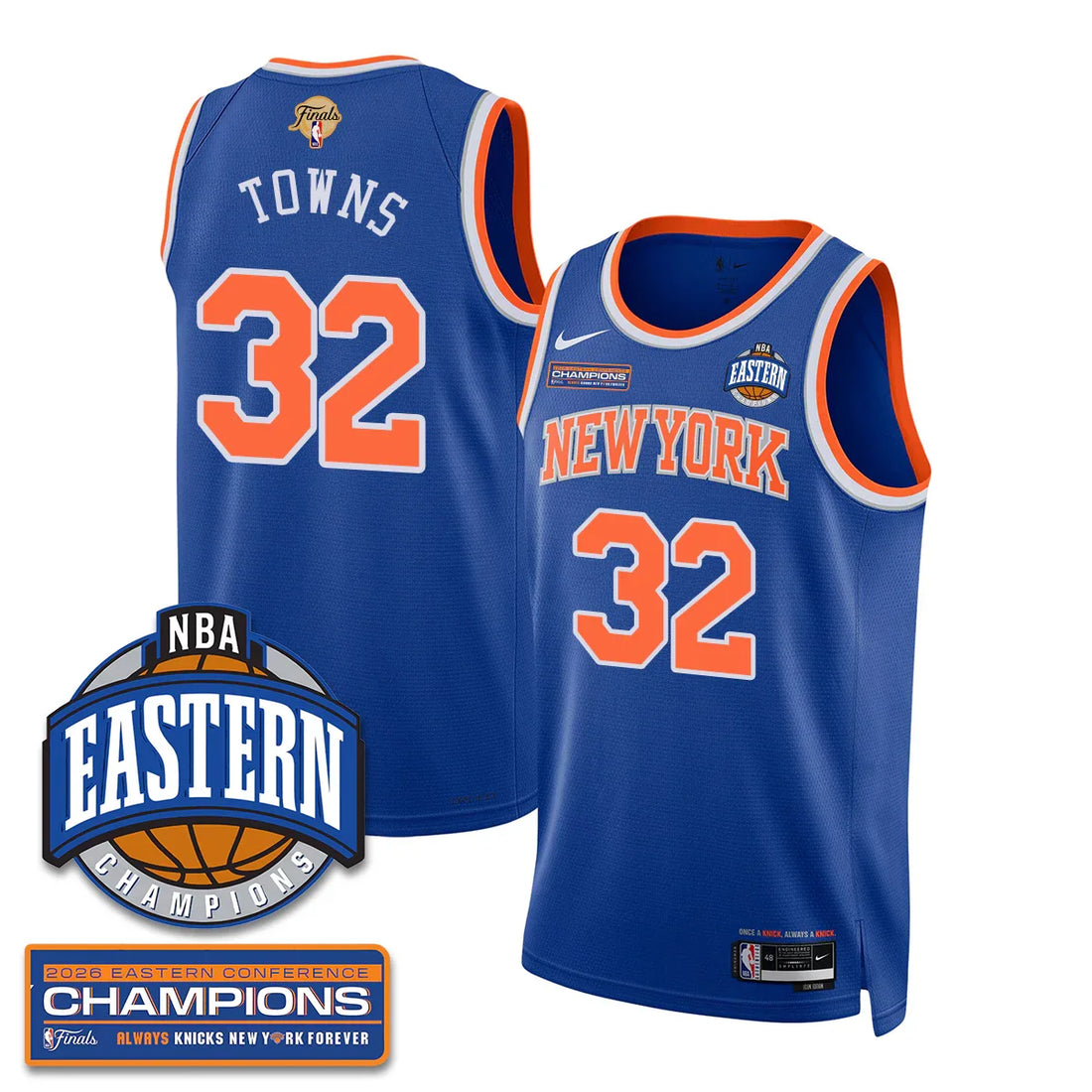 New York Knicks 2026 NBA Eastern Conference Champions Vapor Jersey - Stitched