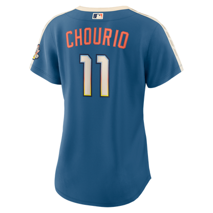 Jackson Chourio Milwaukee Brewers Nike Women's 2026 City Connect Stadium Jersey - Mineral Blue