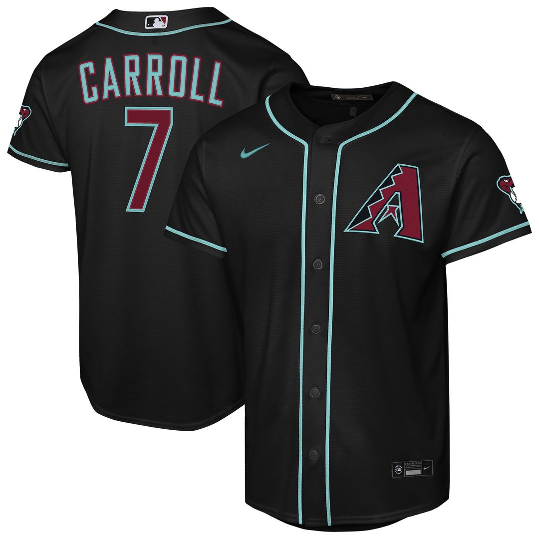 Corbin Carroll Arizona Diamondbacks Nike Youth Alternate Stadium Jersey - Black