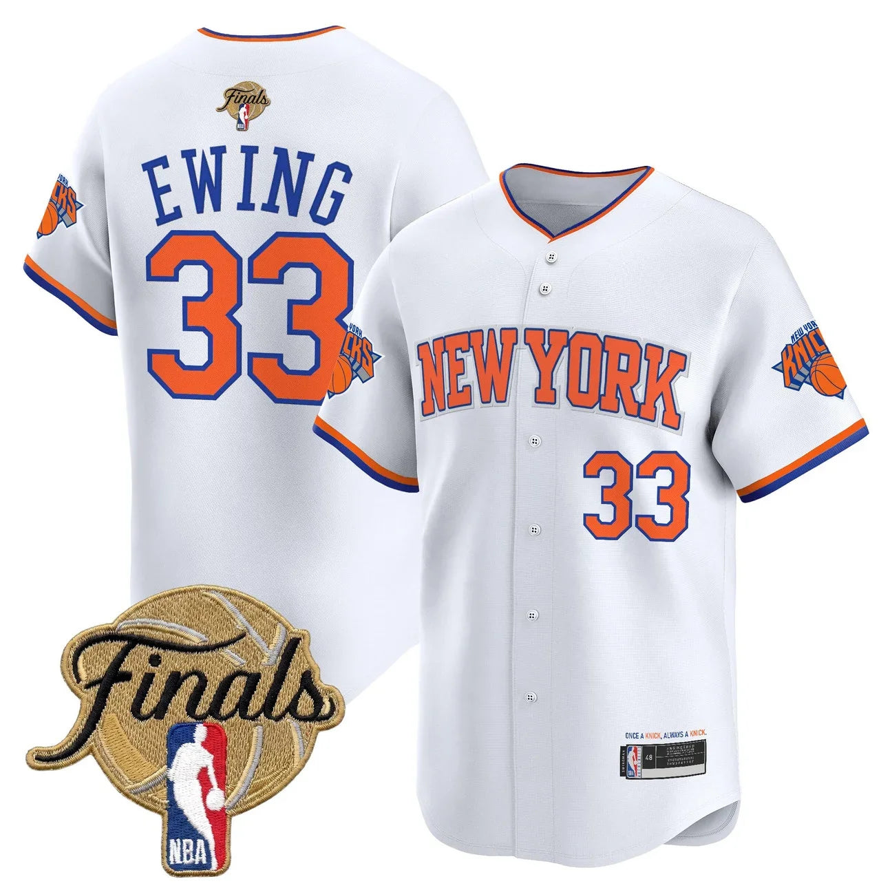 Men's New York Knicks 2026 Finals Vapor Baseball Jersey - All Stitched