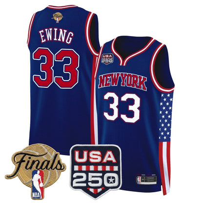 Men's New York Knicks "America 250 Edition" 2026 Finals patch Swingman Jersey - All Stitched