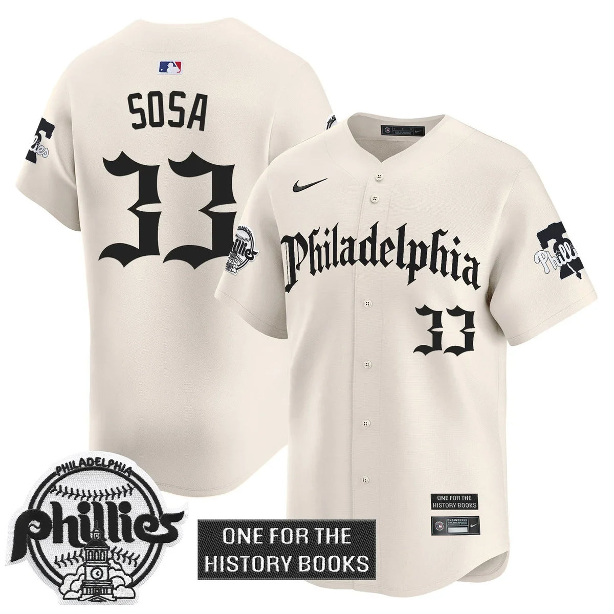 Men's Phillies 'Retro Newspaper Edition' Vapor Premier Limited Jersey - All Stitched