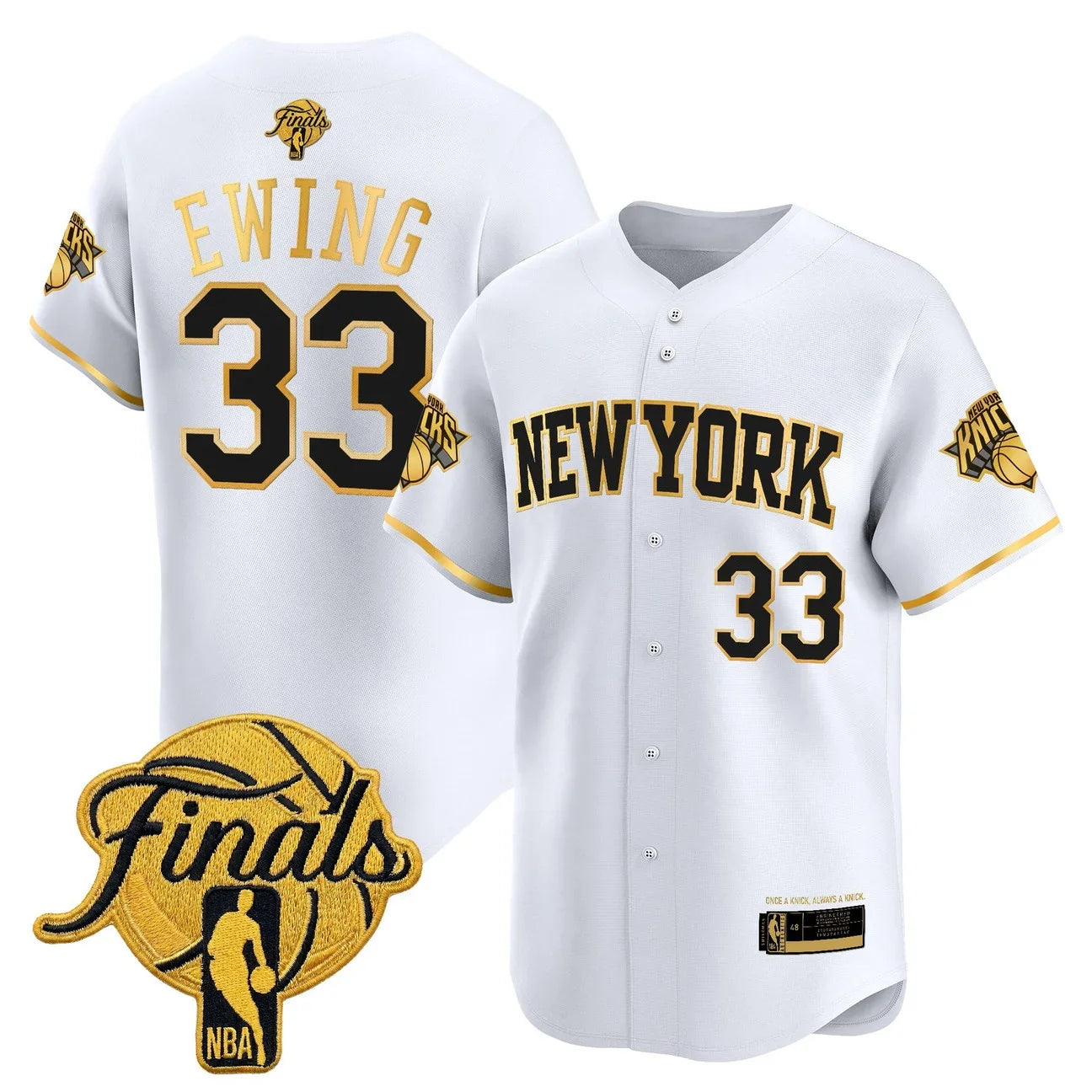 Men's New York Knicks 2026 Finals Vapor Baseball Jersey - All Stitched