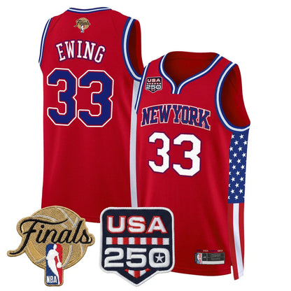 Men's New York Knicks "America 250 Edition" 2026 Finals patch Swingman Jersey - All Stitched