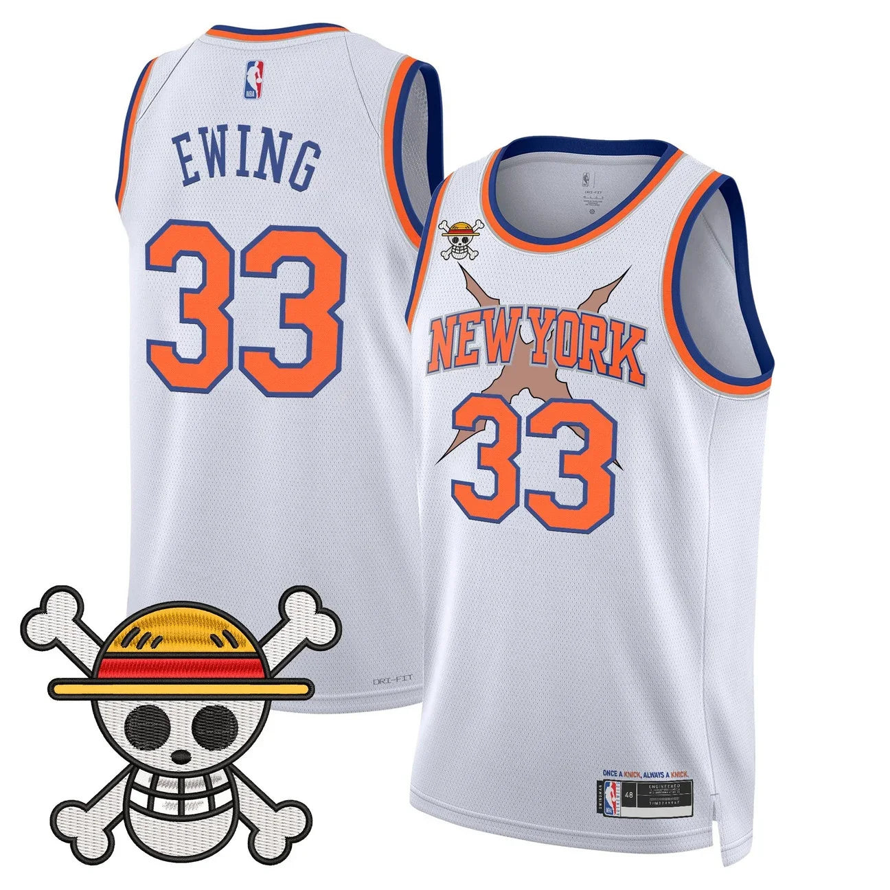 Men's New York Knicks x One Piece Swingman Jersey- Stitched