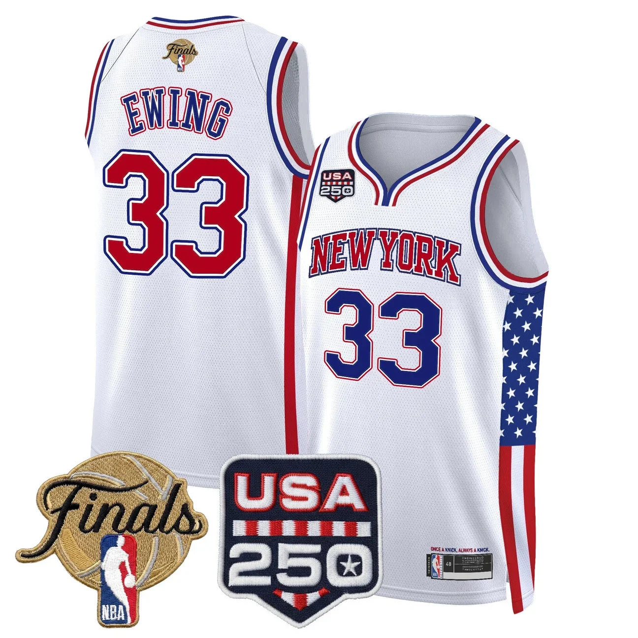 Men's New York Knicks "America 250 Edition" 2026 Finals patch Swingman Jersey - All Stitched