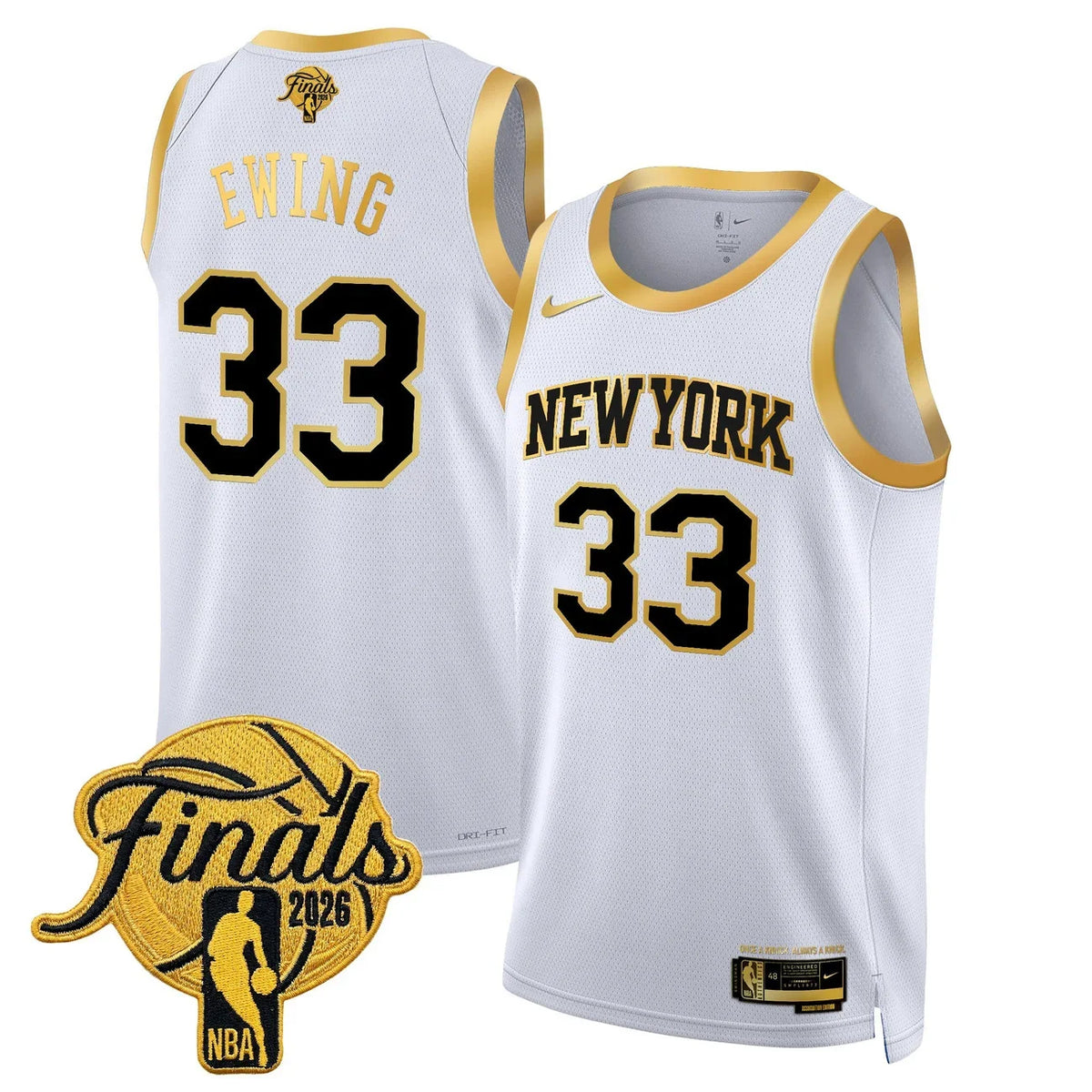 Men's New York Knicks 2026 Finals Swingman Jersey - All Stitched - Gold