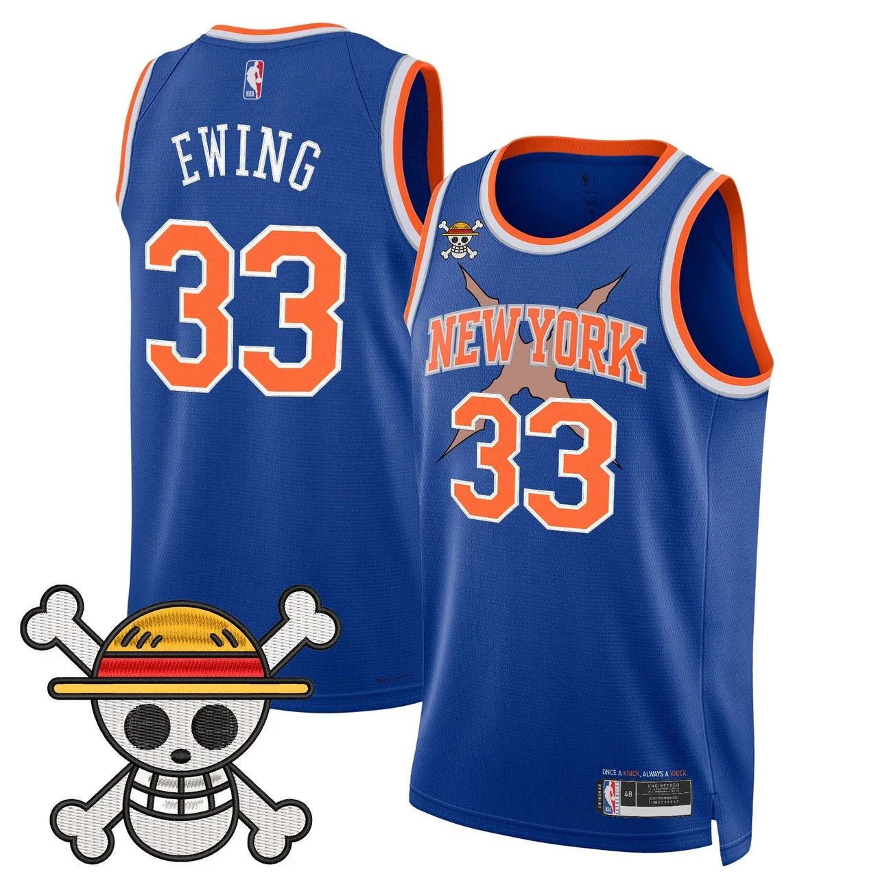 Men's New York Knicks x One Piece Swingman Jersey- Stitched