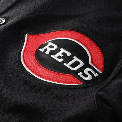 Ken Griffey Jr. Cincinnati Reds Mitchell & Ness Big & Tall Cooperstown Mesh Batting Practice Jersey - Black
