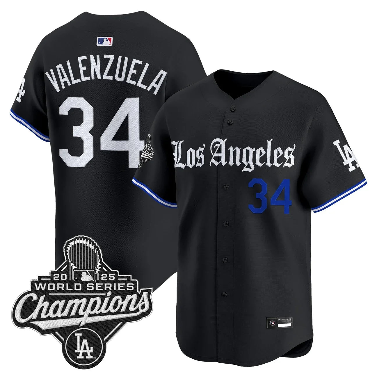 Los Angeles Dodgers "Gothic Edition" Vapor Premier Limited Jersey - All Stitched