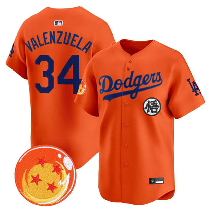 Men's Los Angeles Dodgers x Dragon Ball Vapor Premier Limited Jersey - Stitched