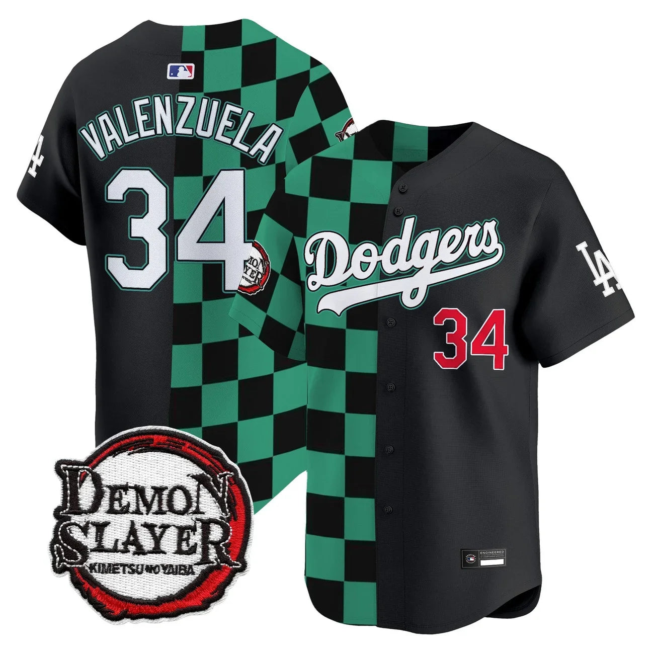 Los Angeles Dodgers x Demon Slayer Vapor Premier Limited Jersey - Stitched