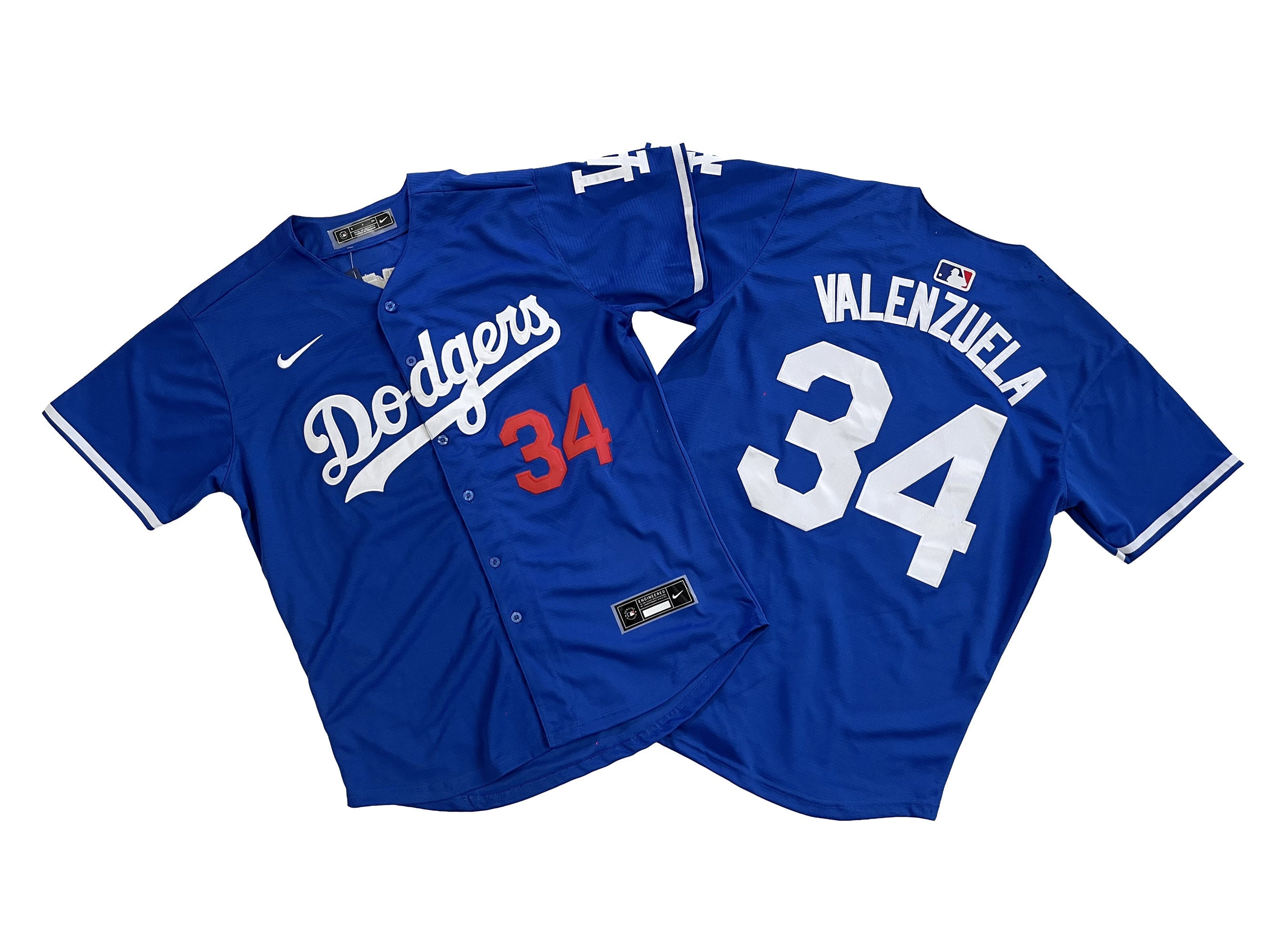 Men's #34 Fernando Valenzuela Los Angeles Dodgers Baseball Jersey