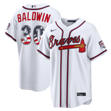 Drake Baldwin Atlanta Braves Nike USA 250 Fourth of July Home Stadium Jersey - White