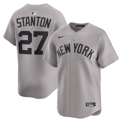 Giancarlo Stanton New York Yankees Nike Road Limited Jersey - Gray