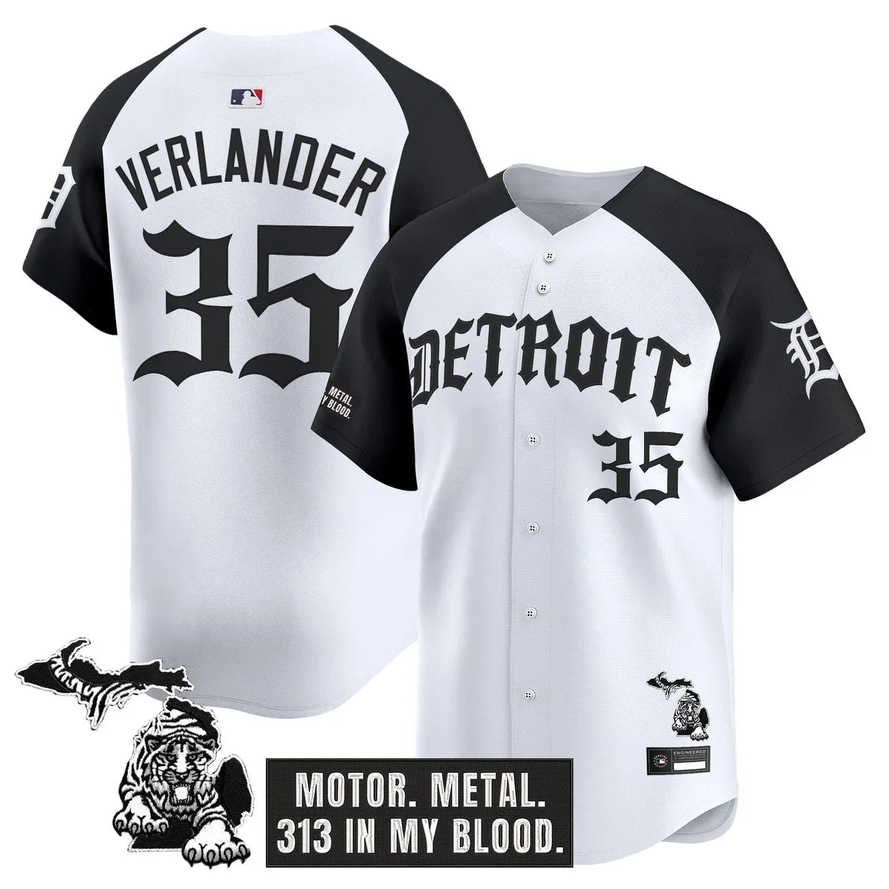 Detroit Tigers 'Old English Edition' Vapor Premier Limited Jersey - All Stitched - Alternate