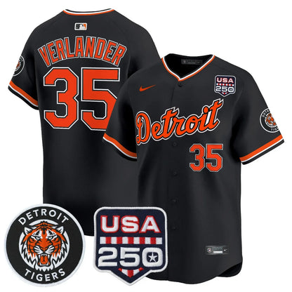 Men's Detroit Tigers 2026 Alternate Vapor Premier Limited Jersey - 250America Patch - All Stitched