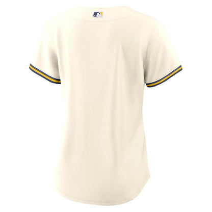 Milwaukee Brewers Nike Women's Home Replica Team Jersey - Cream