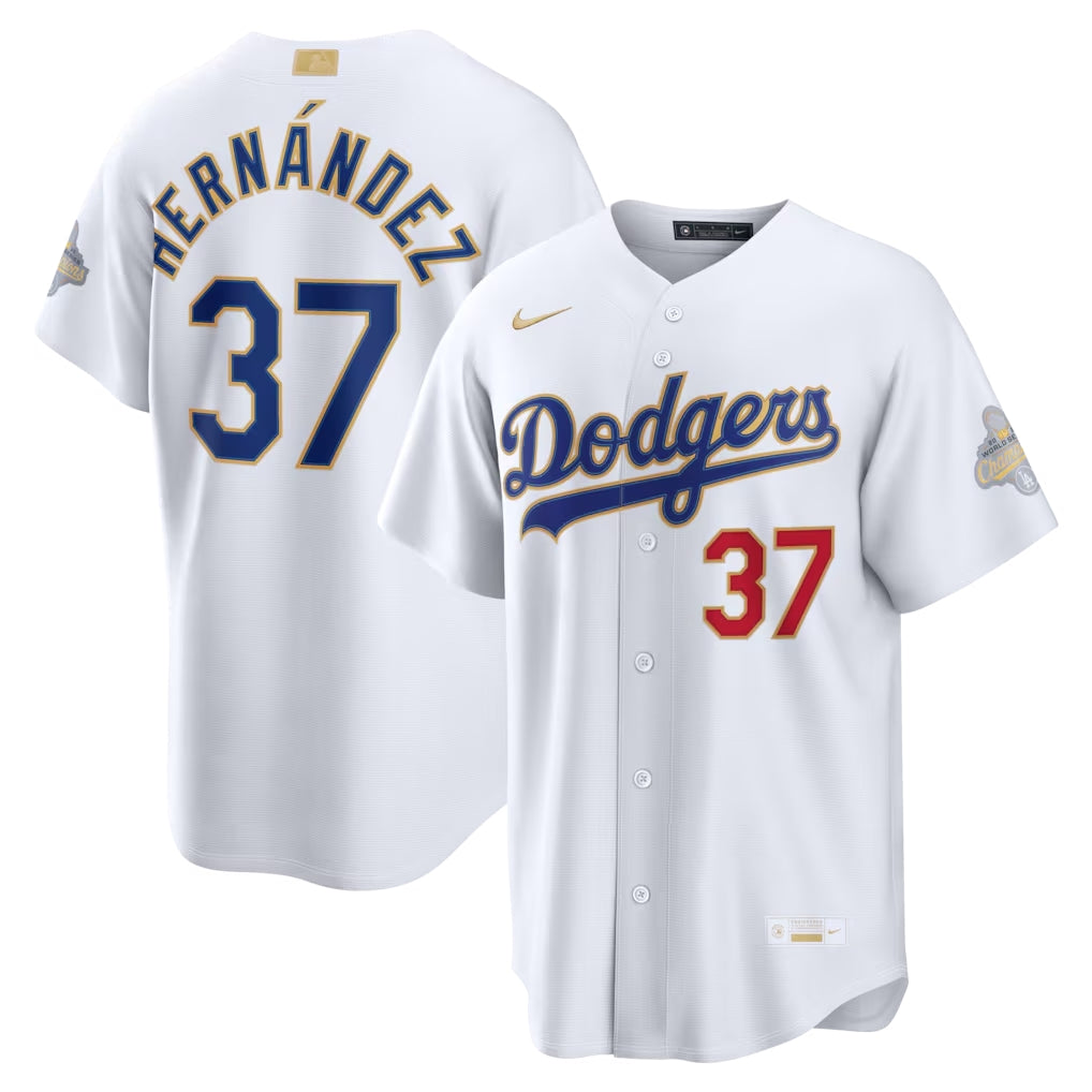 Men's #37 Teoscar Hernández Los Angeles Dodgers Baseball Jersey