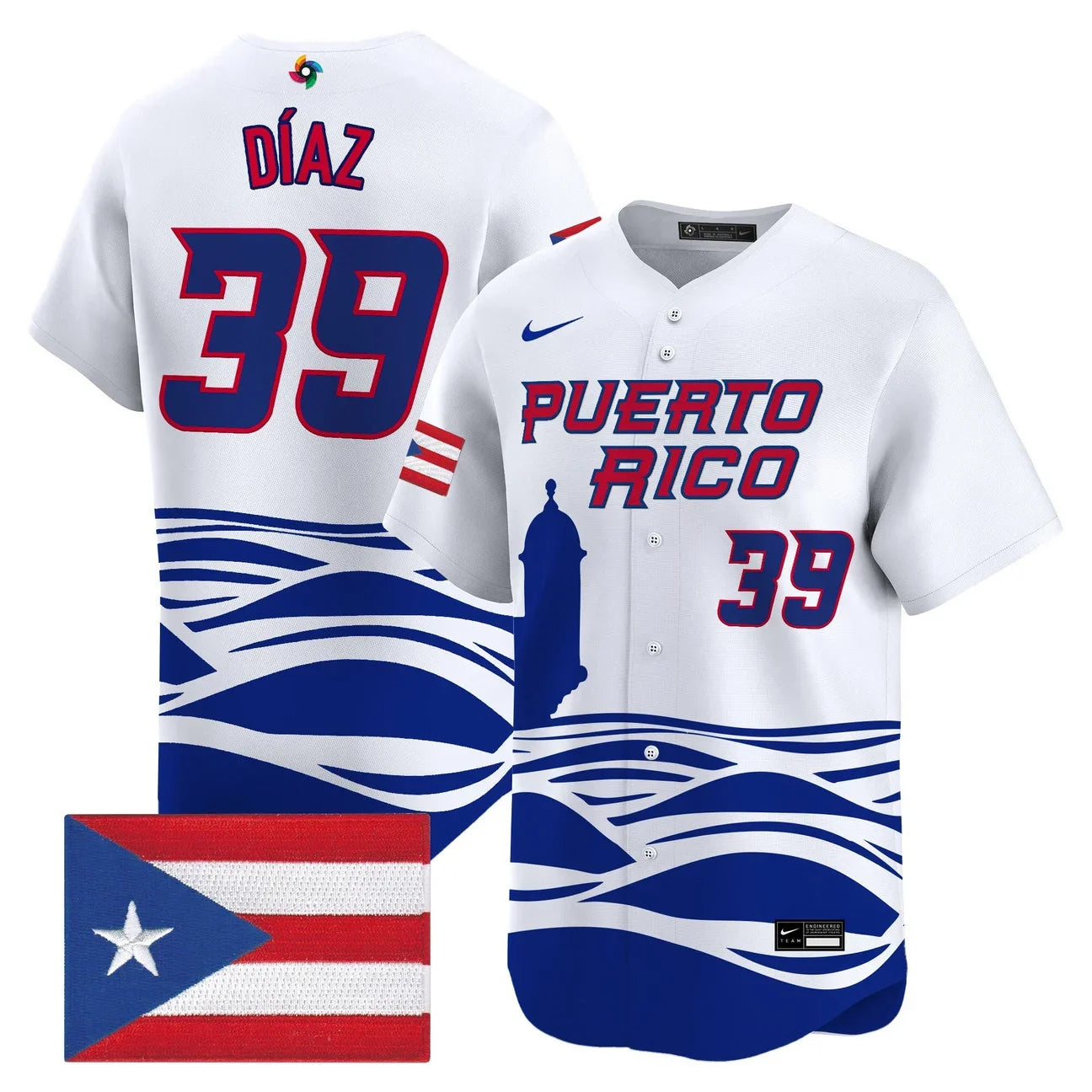 Men's Team Puerto Rico World Baseball Classic Vapor Premier Jersey - 2026 Roster - All Stitched