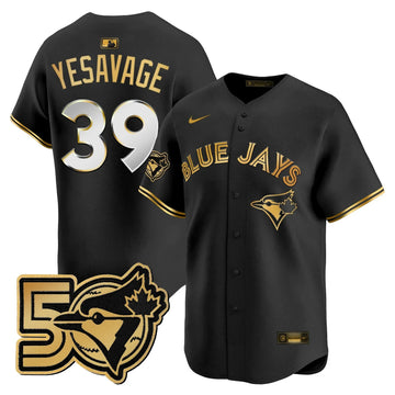 Men's Toronto Blue Jays 50 Seasons Patch Vapor Premier Limited Jersey - All Stitched