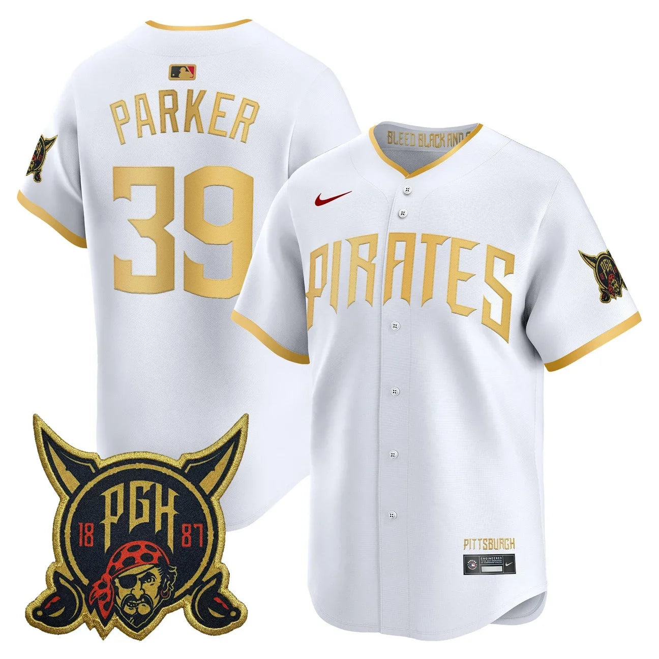 Pittsburgh Pirates 2026 City Connect Vapor Premier Limited Jersey - All Stitched - White